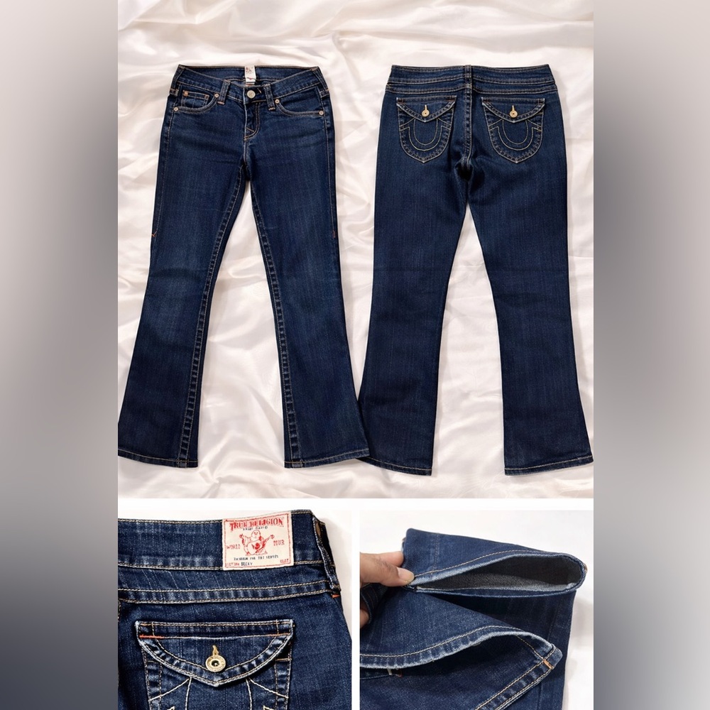 True Religion Becky Bootcut Jeans Size 29 Dark Wash Made in USA